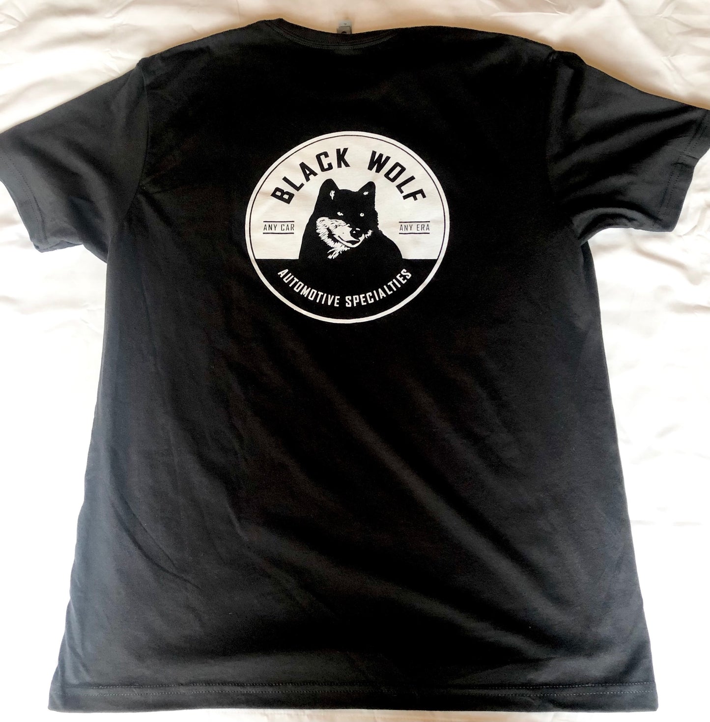 Short Sleeve T-Shirt with Black Wolf Logo