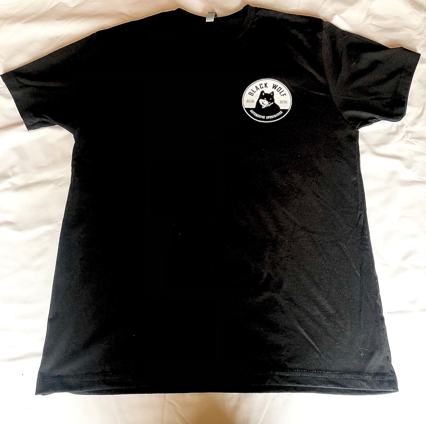 Short Sleeve T-Shirt with Black Wolf Logo