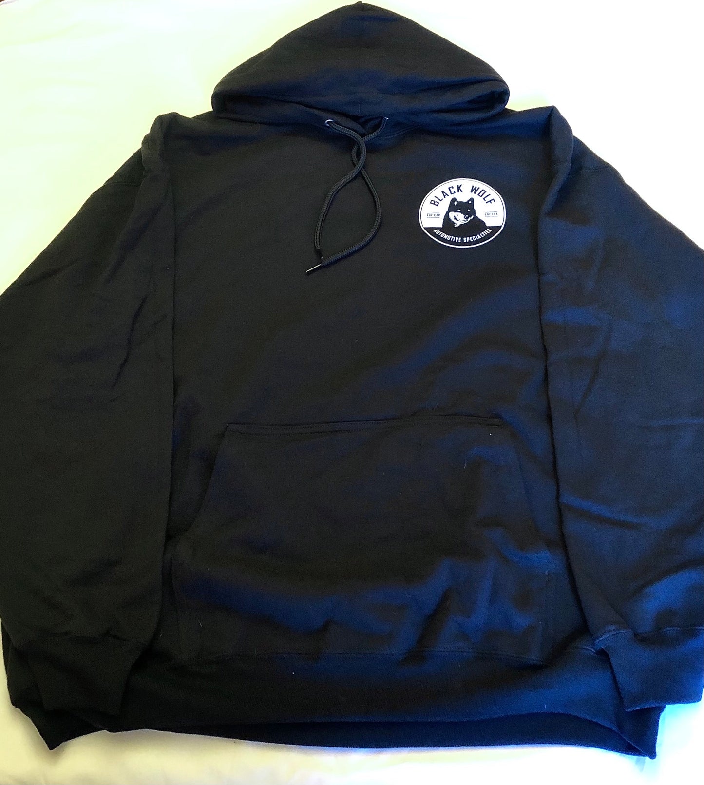 Hoodie with Black Wolf Logo