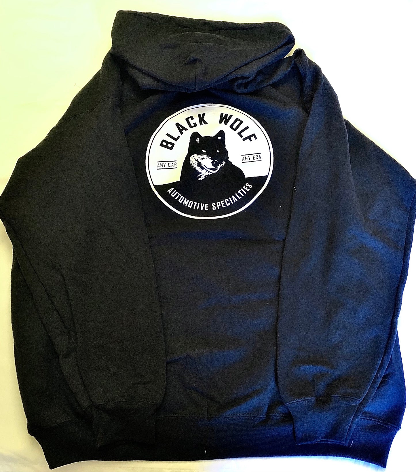 Hoodie with Black Wolf Logo
