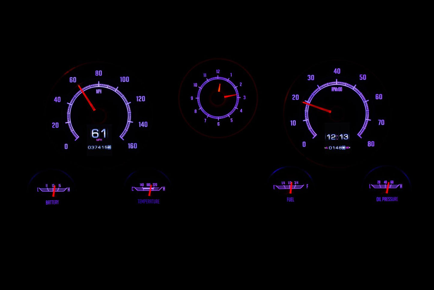 Dakota Digital RTX Direct-Fit Gauge Kits RTX-67C-PU-X for 1967-1972 Chevy Trucks