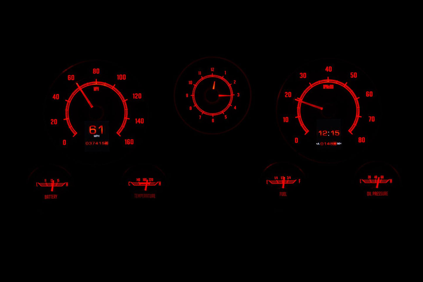 Dakota Digital RTX Direct-Fit Gauge Kits RTX-67C-PU-X for 1967-1972 Chevy Trucks
