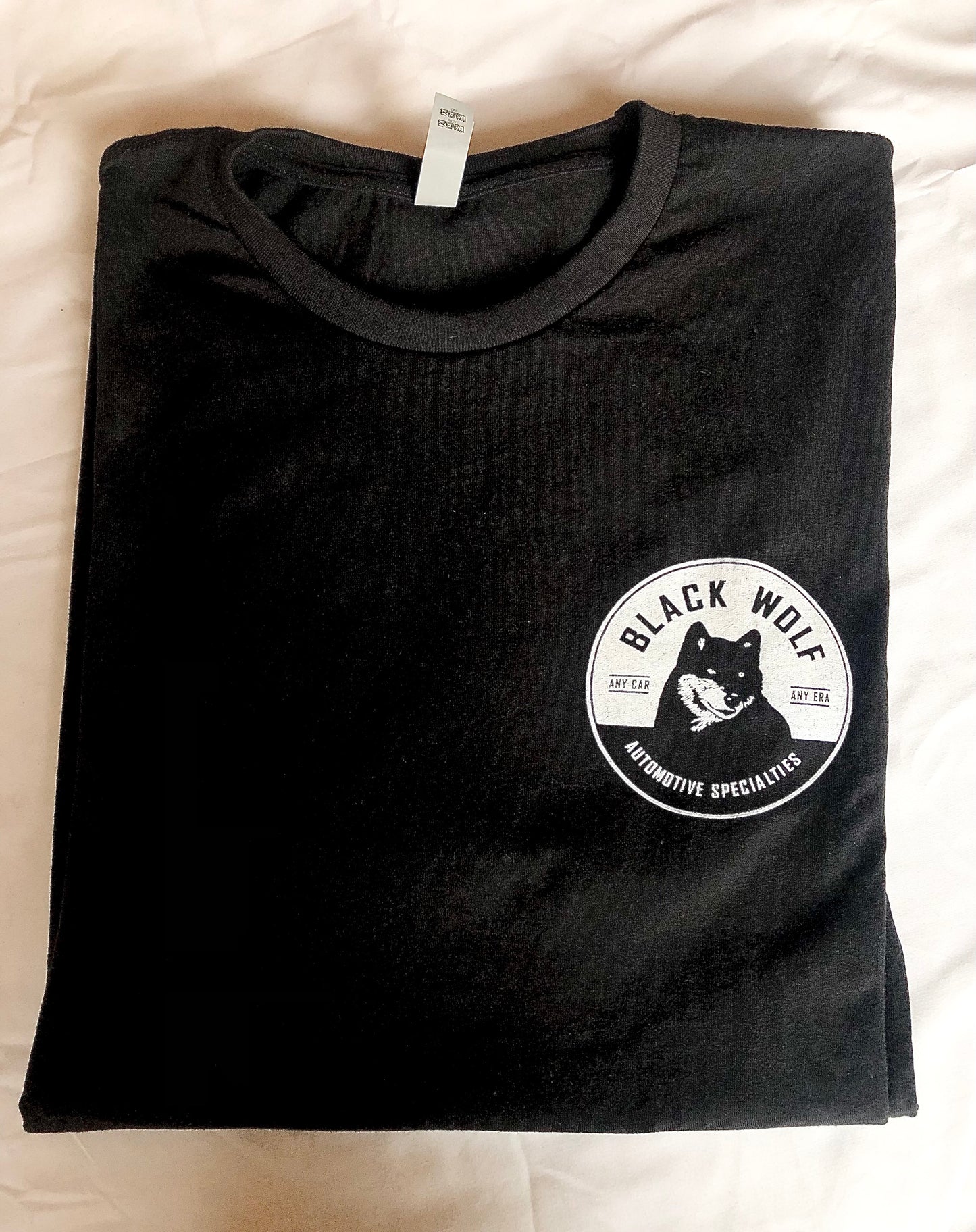Short Sleeve T-Shirt with Black Wolf Logo