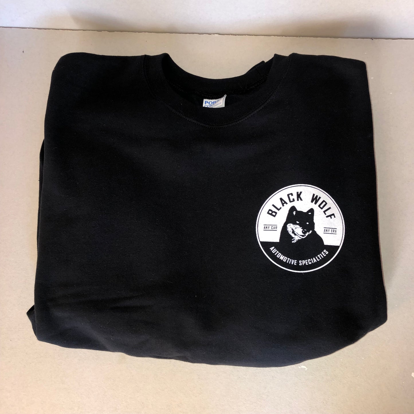 Long Sleeve Sweatshirt with Black Wolf Logo