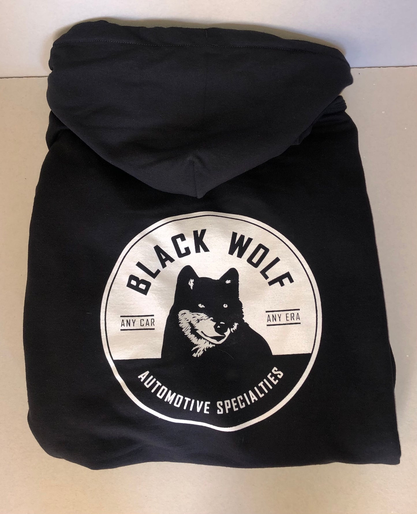 Hoodie with Black Wolf Logo