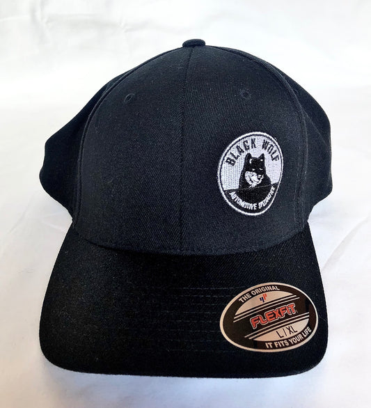 Baseball Cap with Black Wolf Logo