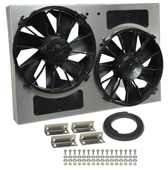 Derale High-Output Dual RAD Fan and shroud Kits 16826 Universal Fit
