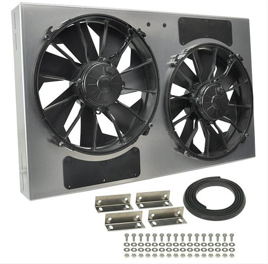 Derale High-Output Dual RAD Fan and Shroud Kits 16838 Universal fit