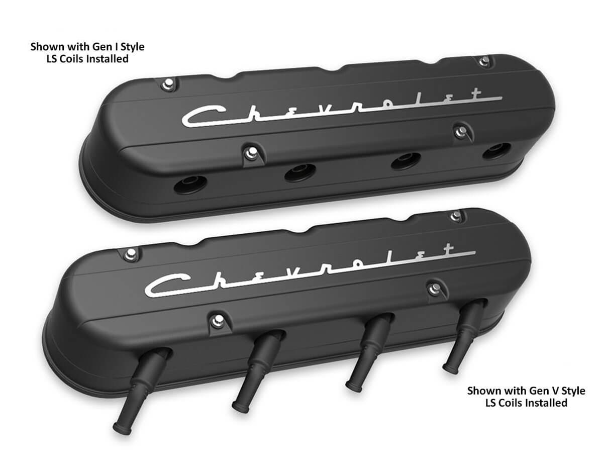 Holley Aluminum LS Valve Covers 241-177 for 2008-2019 Chevrolet